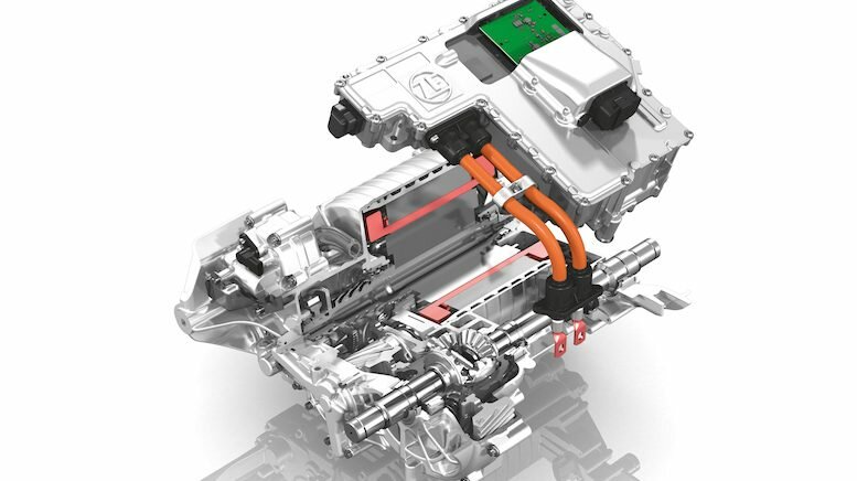 Synergie aus der Pkw-Kompetenz: Für die Elektrifizierung leichter Nutzfahrzeuge hat ZF den zentralen Achsantrieb aus dem Pkw-Bereich adaptiert. Quelle: ZF Friedrichshafen AG